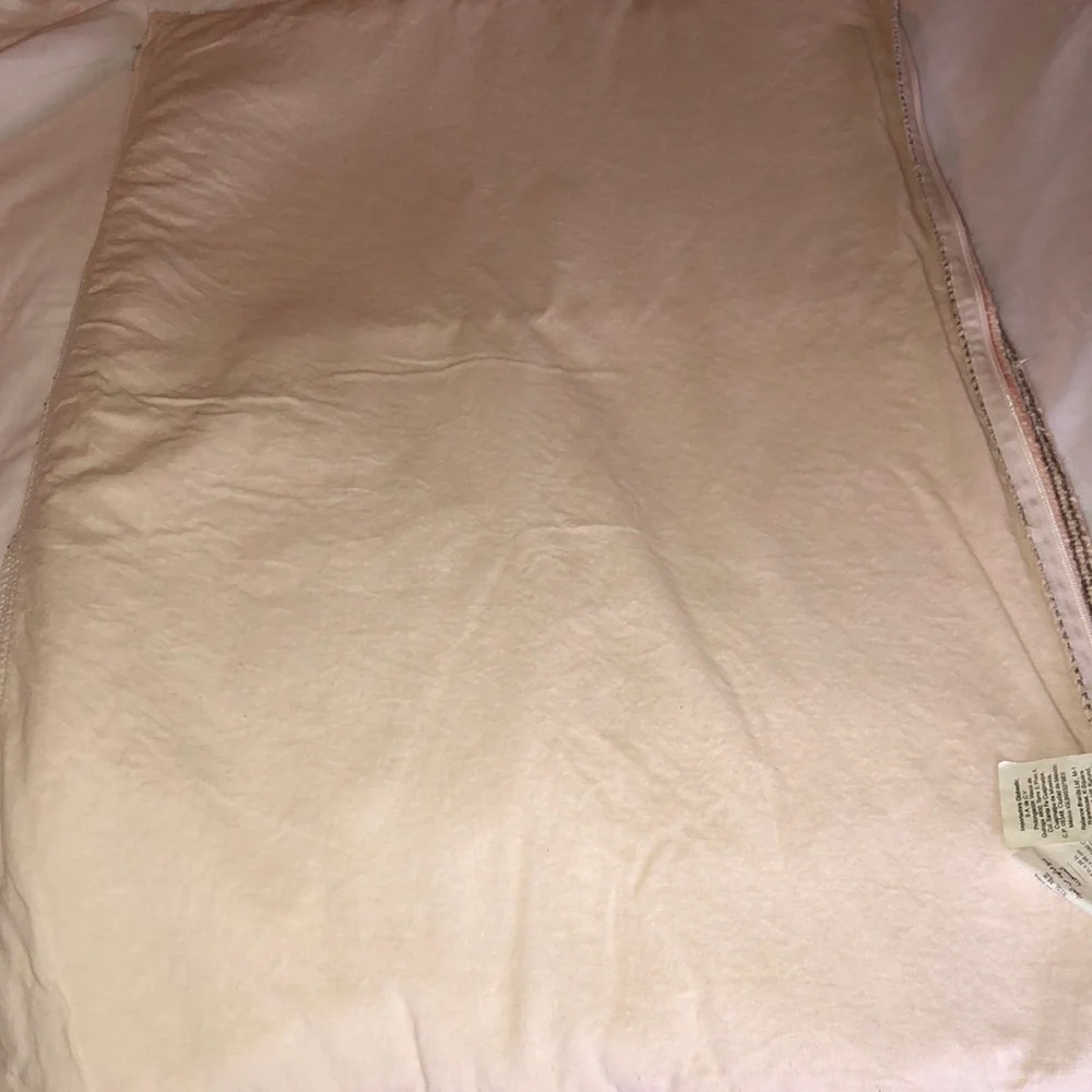 Pottery Barn Striped Lumbar Tapestry/Embroidered Pillow Cover, lined, w/Fringe